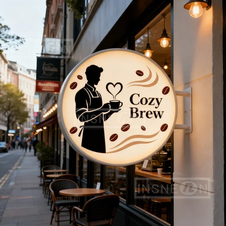 Custom Business Lightbox Sign Advertising Double-Sided Illuminated Personalized Cozy Brew Decor LED Signage White Orange Box
Custom Business Lightbox Sign Advertising Double-Sided Illuminated Personalized Cozy Brew Decor LED Signage White Orange Box