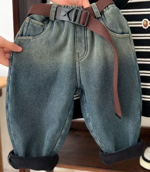 Children's Jeans 2024 Winter New Boys' and Girls' Thickening Print Jeans Baby Labeling Trousers
Children's Jeans 2024 Winter New Boys' and Girls' Thickening Print Jeans Baby Labeling Trousers