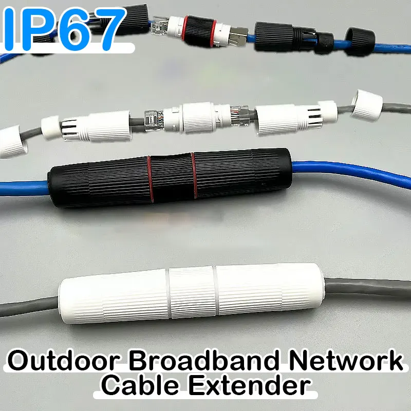 RJ45 Connector Waterproof IP67 Ethernet Network Cable Connector Coupler Outdoor Lan Coupler Adapter Female for Cat5e CAT6
RJ45 Connector Waterproof IP67 Ethernet Network Cable Connector Coupler Outdoor Lan Coupler Adapter Female for Cat5e CAT6