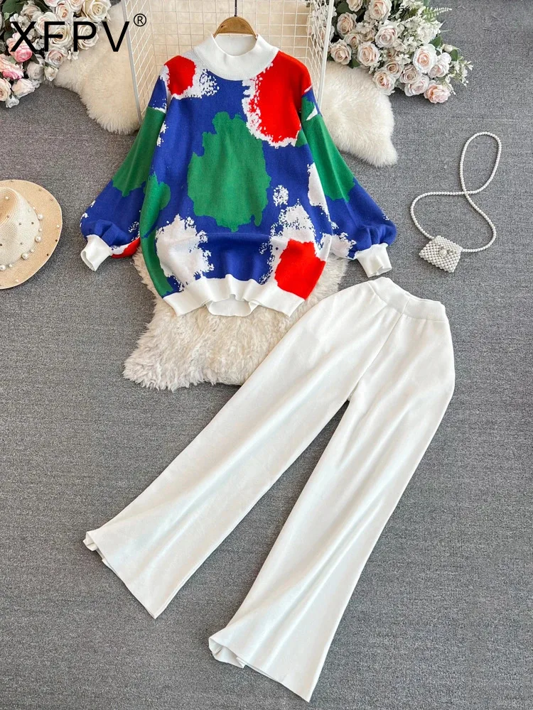 BabYoung Women's Long Sleeve Loose Sweater Two Piece Set Casual High Waist Slim Knitted Wide Leg Pants Autumn Winter 2023
BabYoung Women's Long Sleeve Loose Sweater Two Piece Set Casual High Waist Slim Knitted Wide Leg Pants Autumn Winter 2023
