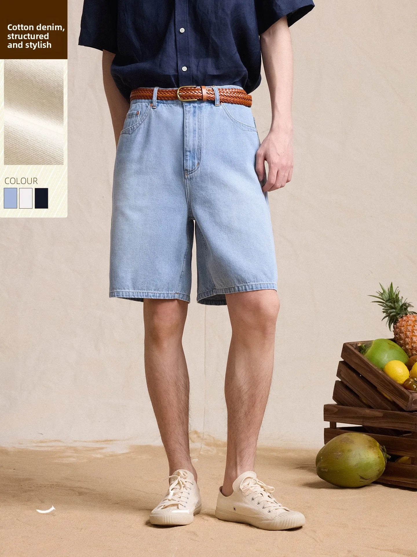 CULTUM Premium Denim Shorts Men's Summer Casual Loose Wide Leg Five-Quarter Pants High Waist Straight Tube Cotton 100%
CULTUM Premium Denim Shorts Men's Summer Casual Loose Wide Leg Five-Quarter Pants High Waist Straight Tube Cotton 100%