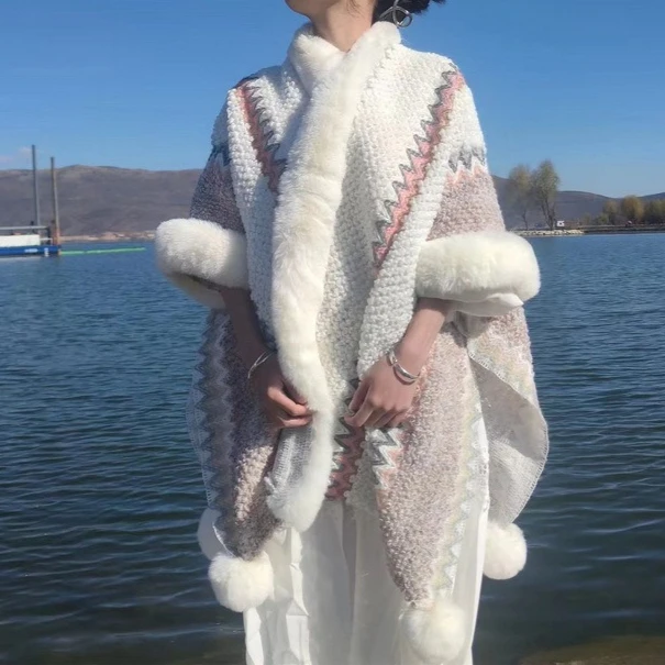 New summer ethnic style shawl women's travel decoration with long retro cloak cape scarf
New summer ethnic style shawl women's travel decoration with long retro cloak cape scarf