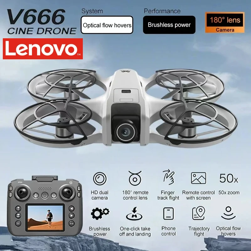 Дрон Lenovo MINI V666 4K профессиональный с Wi-Fi 5G, обходом препятствий, бесщеточным двигателем, удержанием высоты, режимом Headless, радиоуправляемый квадрокоптер-игрушка
Дрон Lenovo MINI V666 4K профессиональный с Wi-Fi 5G, обходом препятствий, бесщеточным двигателем, удержанием высоты, режимом Headless, радиоуправляемый квадрокоптер-игрушка