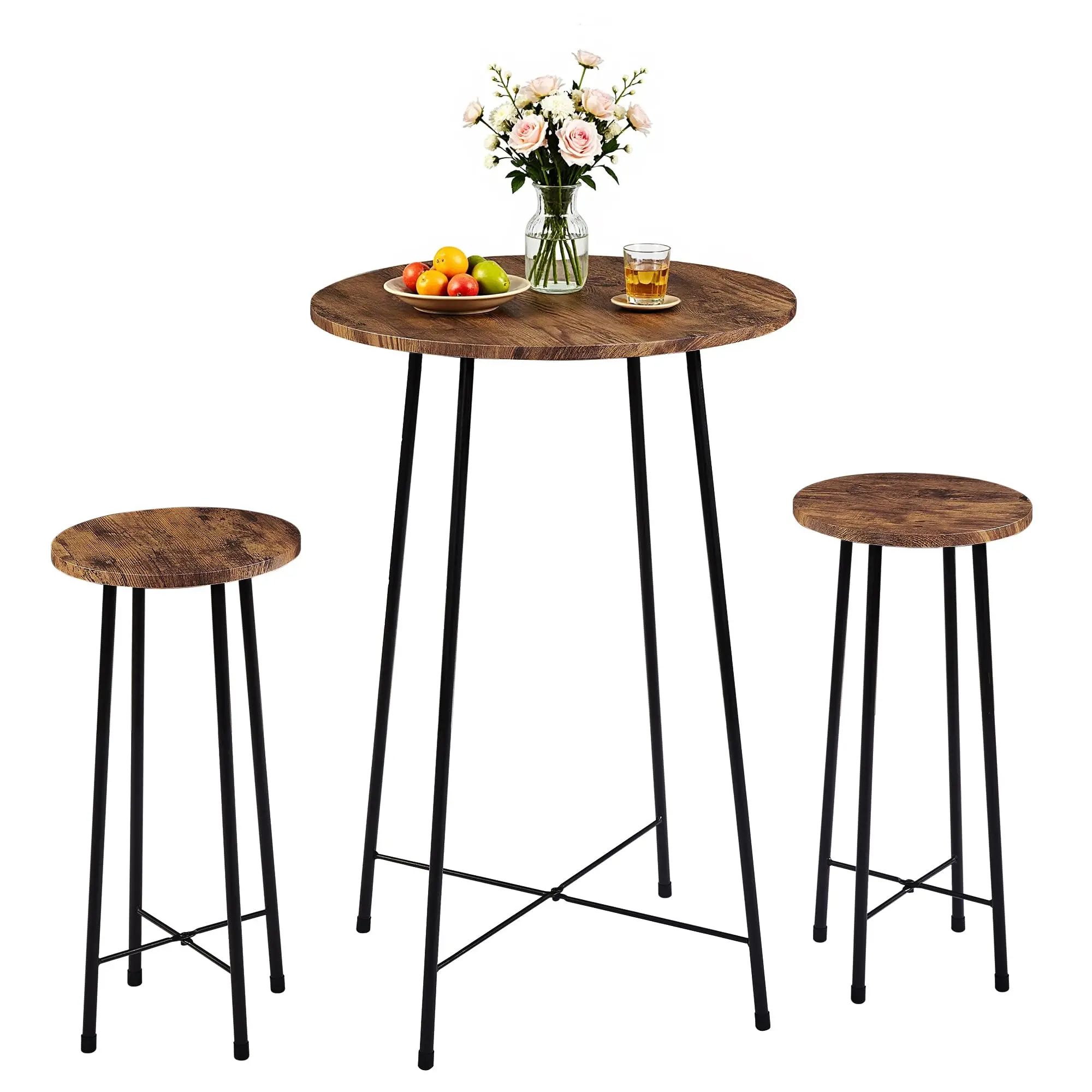 3 Piece Pub Table And Bar Stools Set Counter Height Bistro Bar Set For Kitchen Breakfast Nook Apartment Brown
3 Piece Pub Table And Bar Stools Set Counter Height Bistro Bar Set For Kitchen Breakfast Nook Apartment Brown