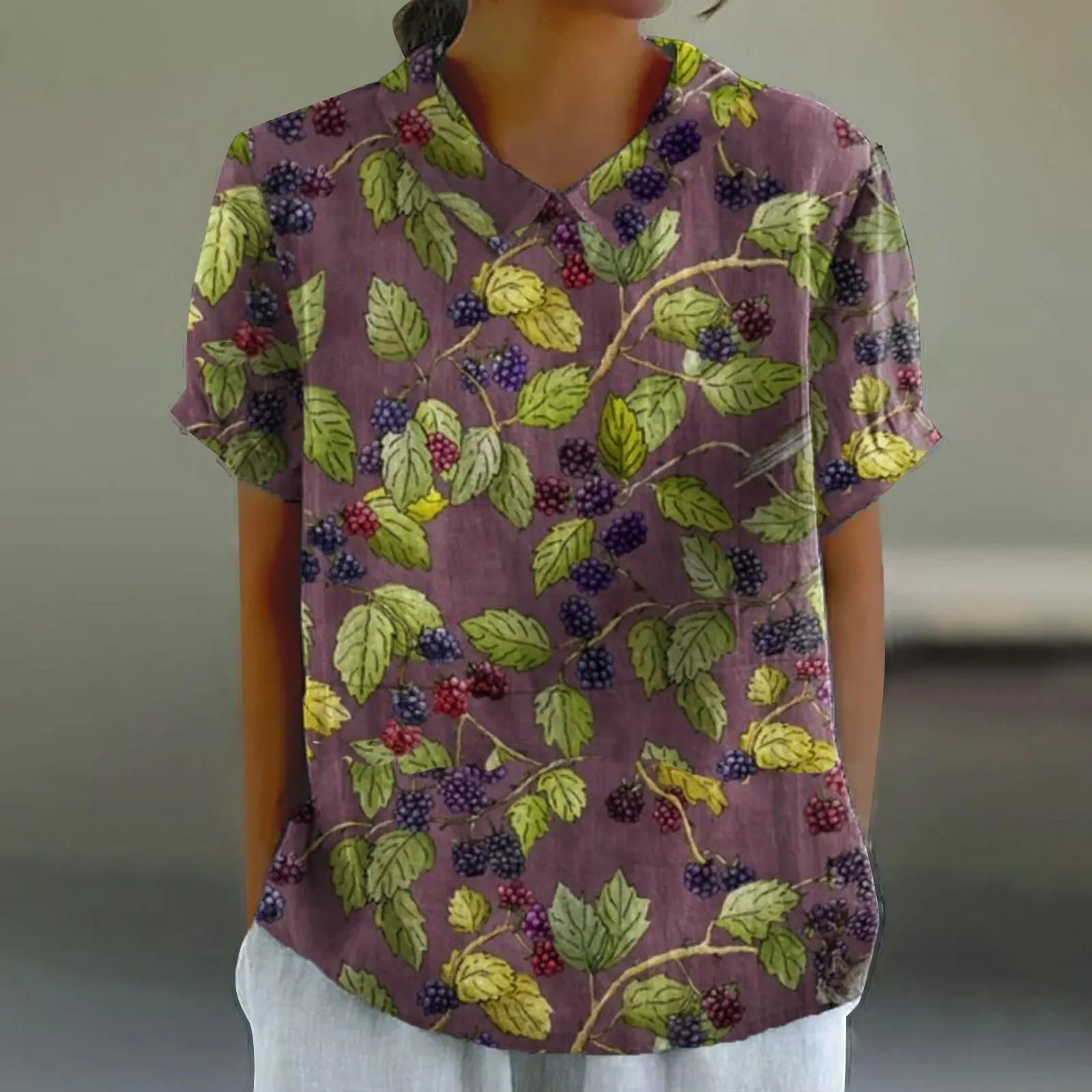 Women's 2024 Summer New Top Fashionable Chinese Bamboo And Hemp Printed Casual Comfortable Collar Short Sleeve Shirts
Women's 2024 Summer New Top Fashionable Chinese Bamboo And Hemp Printed Casual Comfortable Collar Short Sleeve Shirts