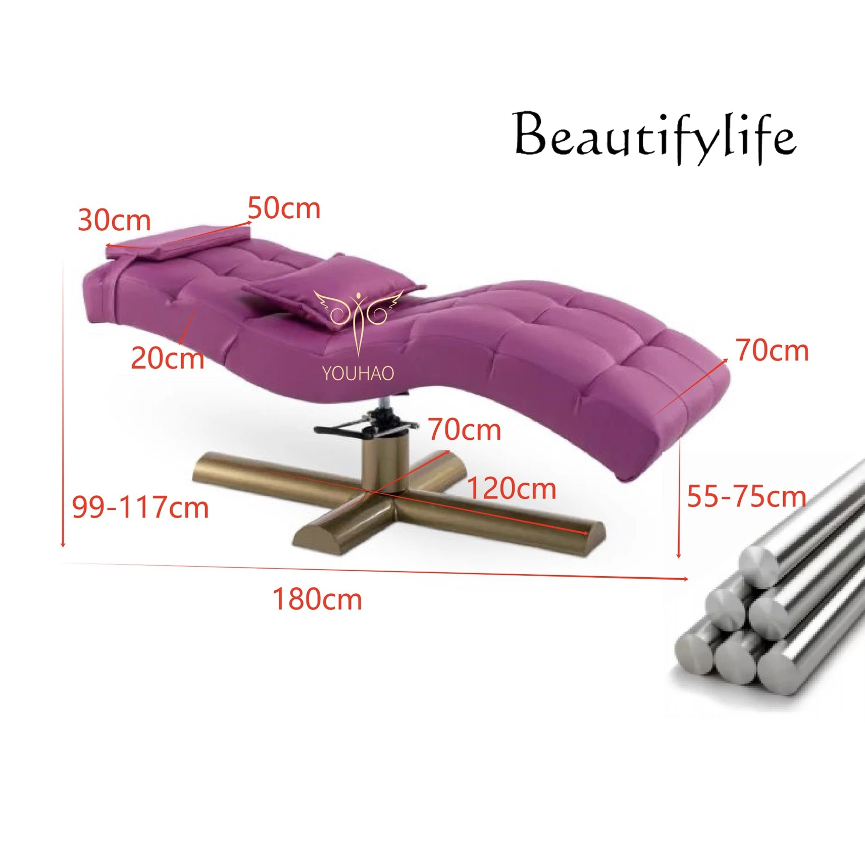 Curved luxury embroidery bed, stretchable multi-functional massage bed for beauty salons
Curved luxury embroidery bed, stretchable multi-functional massage bed for beauty salons