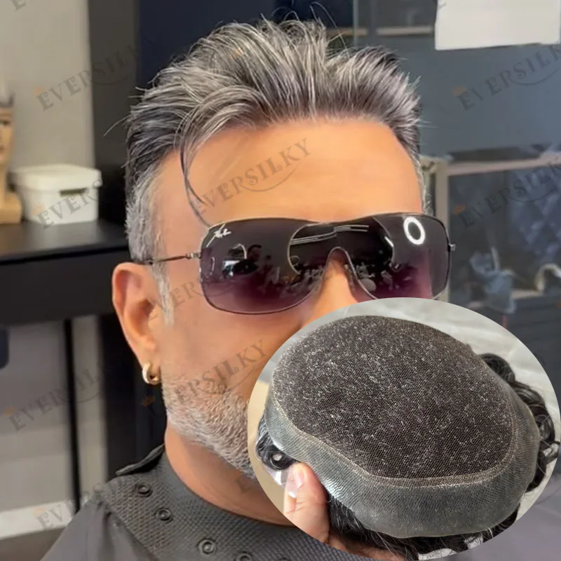Grey 1B40 1B30 Old Man Remy Human Hair Natural Hairline Australian Lace Top PU Around Hair System Prosthesis Drurable Men Toupee
Grey 1B40 1B30 Old Man Remy Human Hair Natural Hairline Australian Lace Top PU Around Hair System Prosthesis Drurable Men Toupee