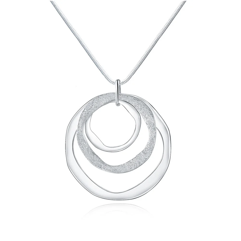 40-75cm wedding charms fashion wholesale 925 Sterling silver Circle Pendant necklace trends women Wedding jewelry
40-75cm wedding charms fashion wholesale 925 Sterling silver Circle Pendant necklace trends women Wedding jewelry