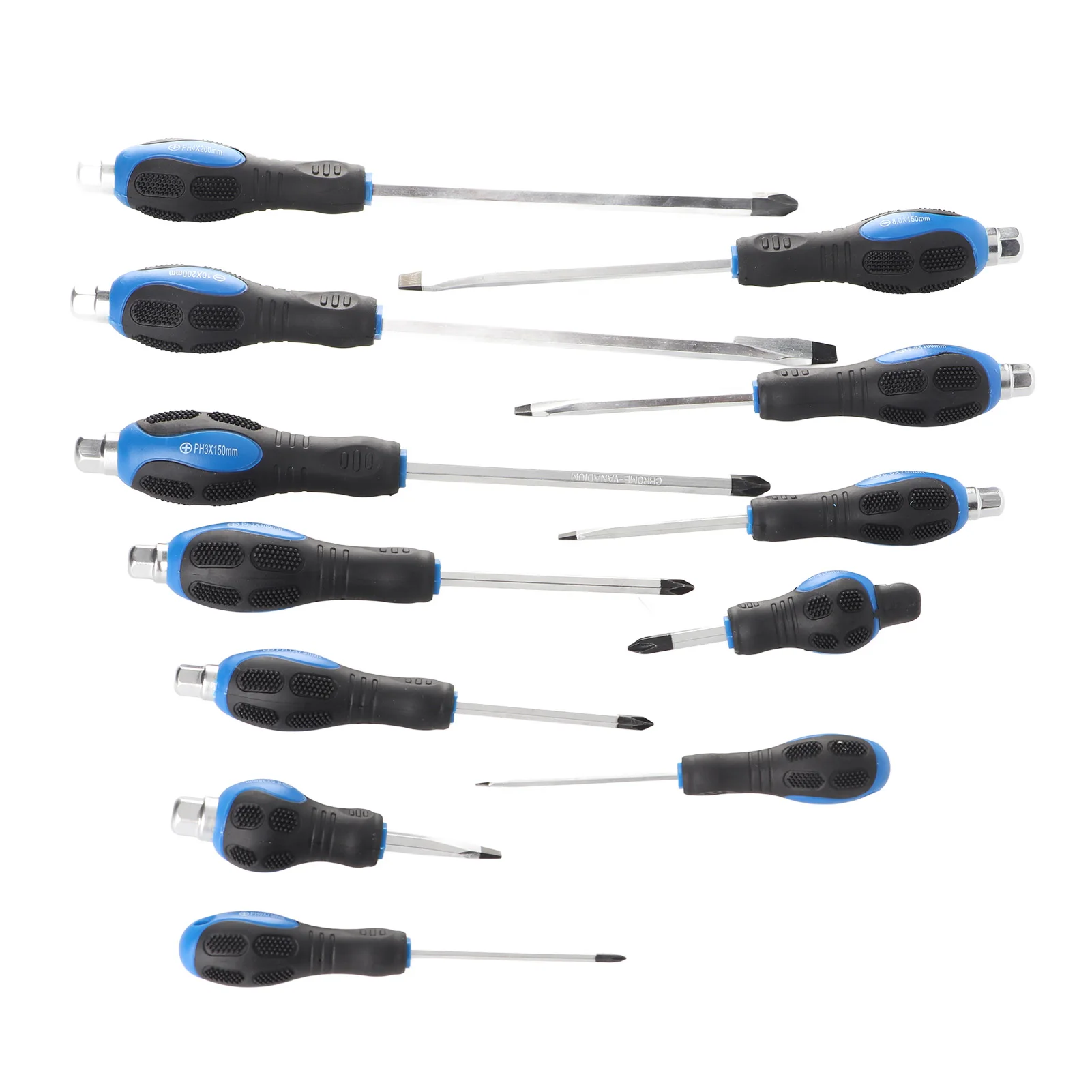 12 Pcs Anti-Slip Handle Screwdriver Set with Blue Plastic Case for Mechanics Auto Repair Tool Kit
12 Pcs Anti-Slip Handle Screwdriver Set with Blue Plastic Case for Mechanics Auto Repair Tool Kit