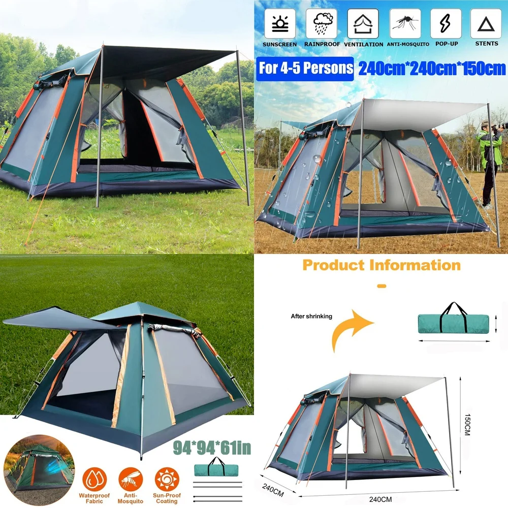 GazebosEasy Setup Водонепроницаемая всплывающая палатка для 3-5 человек Открытый кемпинг Туризм Ветрозащитный купол Легкий вес для семейных путешествий
GazebosEasy Setup Водонепроницаемая всплывающая палатка для 3-5 человек Открытый кемпинг Туризм Ветрозащитный купол Легкий вес для семейных путешествий