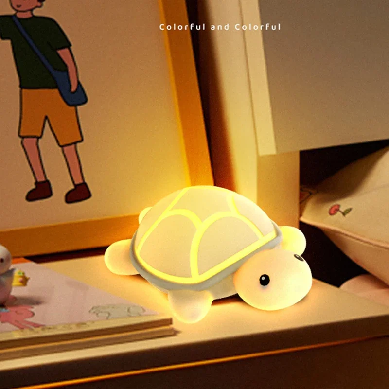 Led Turtle Night Light Cute Silicone Animal Cartoon Soft Lamp Touch Nightlight Children Sleep Light Room Bedside Decoration Gift
Led Turtle Night Light Cute Silicone Animal Cartoon Soft Lamp Touch Nightlight Children Sleep Light Room Bedside Decoration Gift