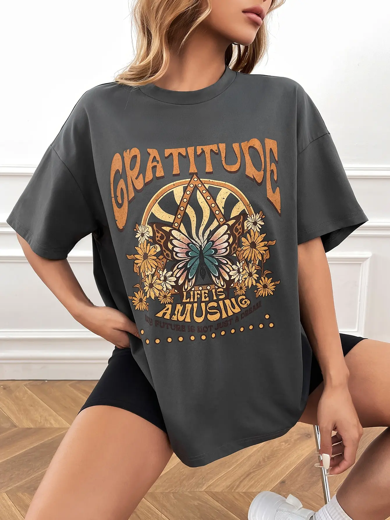 Gratitude Life Is Amusing Cotton T-Shirts Fashion Round Neck Tee Tops Hip Hop Summer Tshirt Trend Essential Casualman Tshirts
Gratitude Life Is Amusing Cotton T-Shirts Fashion Round Neck Tee Tops Hip Hop Summer Tshirt Trend Essential Casualman Tshirts
