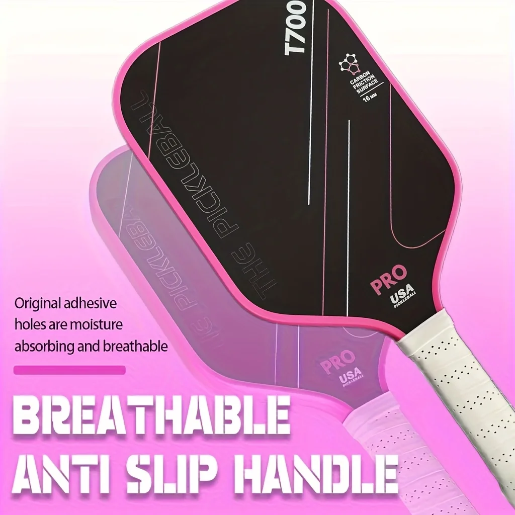 T700 Carbon Fiber Pickleball Paddle, Textured Surface, Polymer Honeycomb Core Large Sweet Spot
T700 Carbon Fiber Pickleball Paddle, Textured Surface, Polymer Honeycomb Core Large Sweet Spot