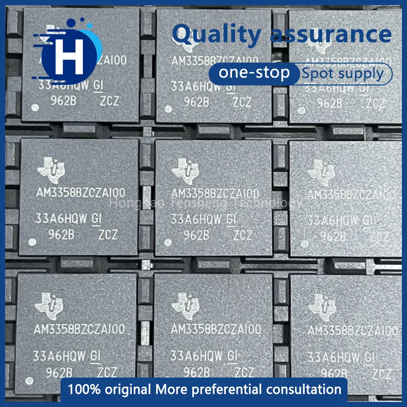 1 x AM3358BZCZA100 dual-core microcontroller chip in a high-speed BGA324 package
1 x AM3358BZCZA100 dual-core microcontroller chip in a high-speed BGA324 package