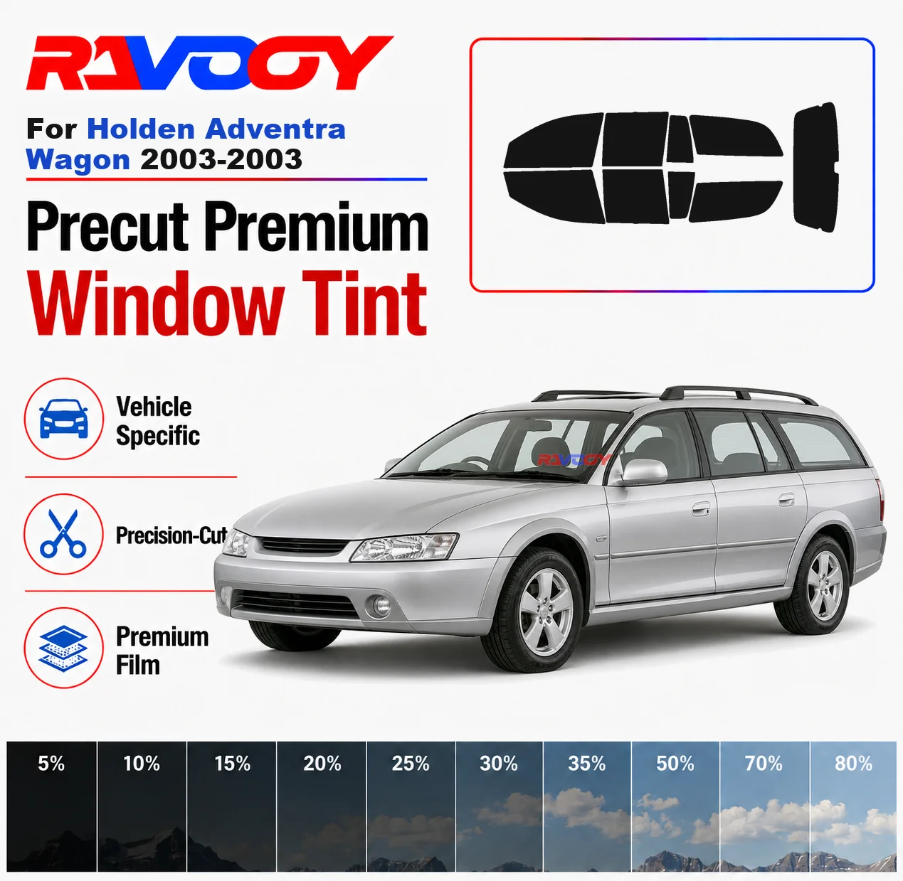 Premium Precut Window Tint Kit Front Windows Rear Windows Rear Windshield For Holden Adventra Wagon 2003-2003 Nano Ceramic Film
Premium Precut Window Tint Kit Front Windows Rear Windows Rear Windshield For Holden Adventra Wagon 2003-2003 Nano Ceramic Film