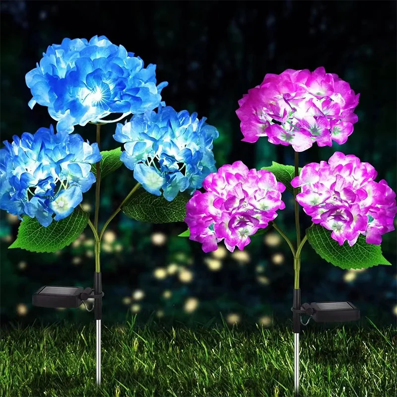 Solar Artificial Hydrangea Flower 3 Heads Outdoor Lighting Lawn Lamp Garden Camping Wedding Party Holiday Patio Yard Decoration
Solar Artificial Hydrangea Flower 3 Heads Outdoor Lighting Lawn Lamp Garden Camping Wedding Party Holiday Patio Yard Decoration