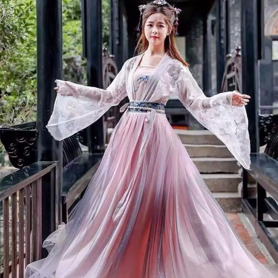 Traditional Chinese Clothing Women Hanfu New Ancient Costume Hanfu Super Fairy Sea Fu Flower God Fu Student Daily Ancient Style
Traditional Chinese Clothing Women Hanfu New Ancient Costume Hanfu Super Fairy Sea Fu Flower God Fu Student Daily Ancient Style