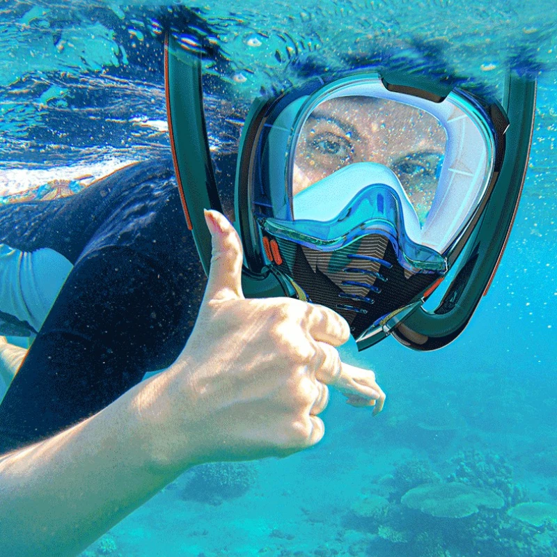 Double Tube Snorkeling Mask Silicone Full Dry Diving Mask Adults Swimming Mask Diving Goggles Self Contained Underwater Breathin
Double Tube Snorkeling Mask Silicone Full Dry Diving Mask Adults Swimming Mask Diving Goggles Self Contained Underwater Breathin
