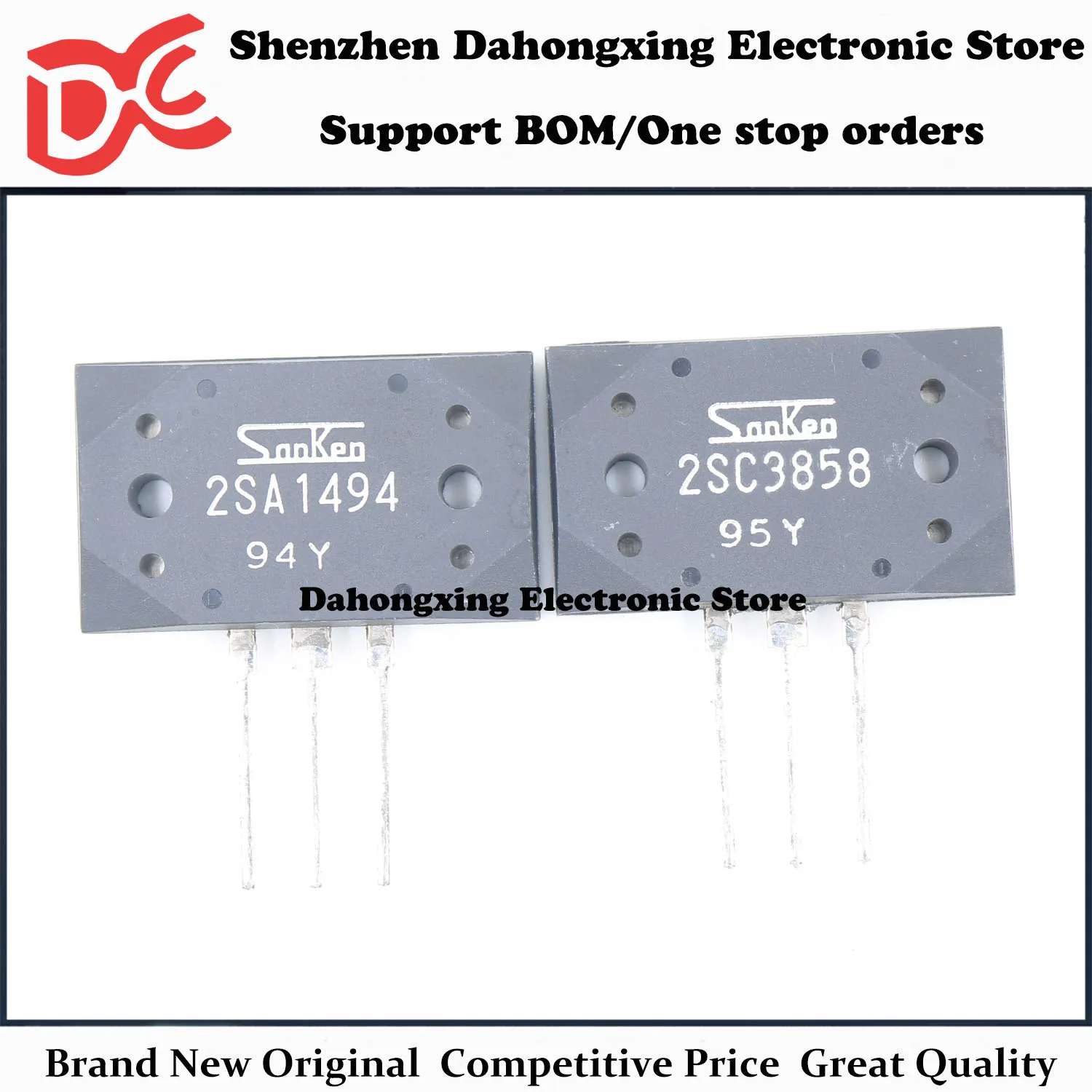 New Original 1Pair 2SA1494 A1494 + 2SC3858 C3858 MT-200 Audio Amplifier Transistor Electronic Components Great Quality
New Original 1Pair 2SA1494 A1494 + 2SC3858 C3858 MT-200 Audio Amplifier Transistor Electronic Components Great Quality