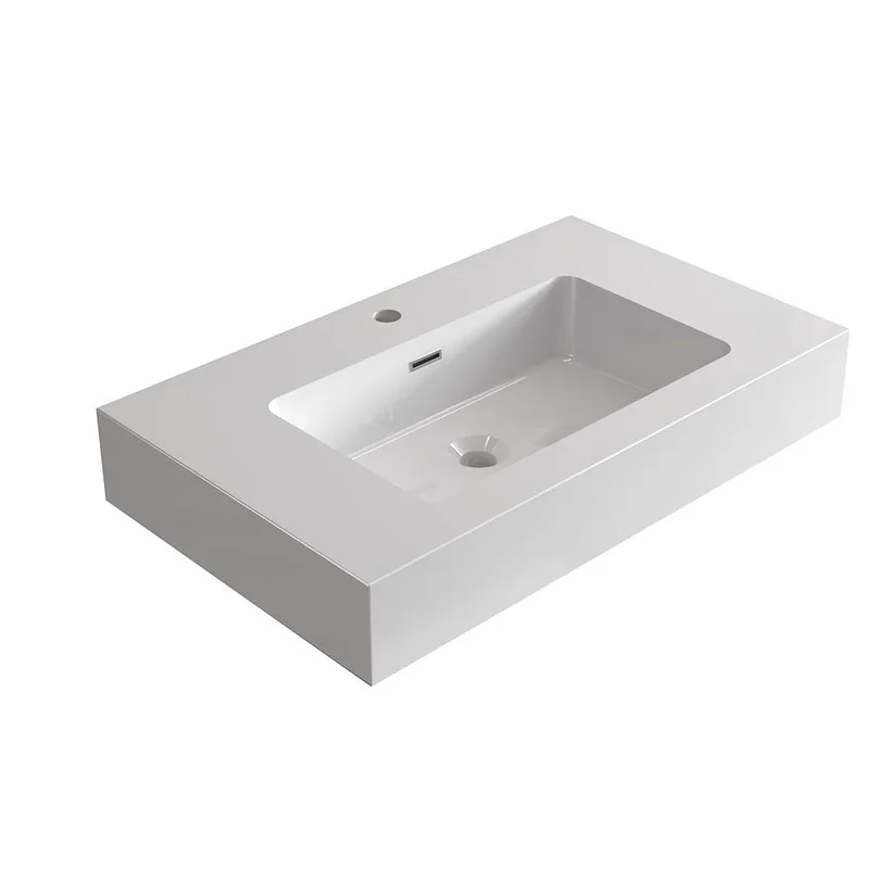 Integrated White Glossy Solid Surface Basin No Drain No Faucet
Integrated White Glossy Solid Surface Basin No Drain No Faucet