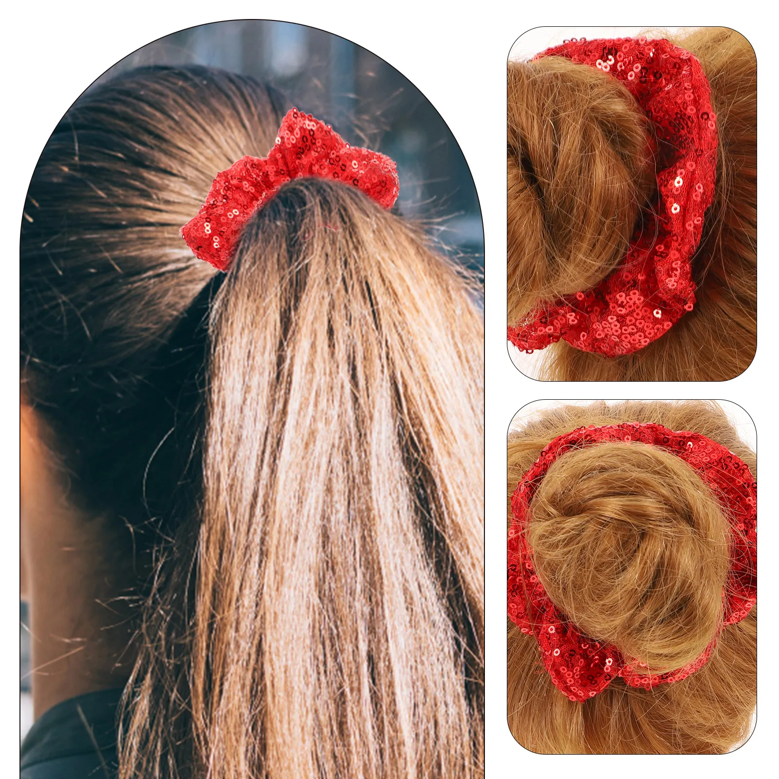 2PCS Sequin Tie Elastic Cloth Band Colorful Christmas Hair Ring for Washing Soft Durable Hairstyles Matching Daily Clothes Hair 
2PCS Sequin Tie Elastic Cloth Band Colorful Christmas Hair Ring for Washing Soft Durable Hairstyles Matching Daily Clothes Hair