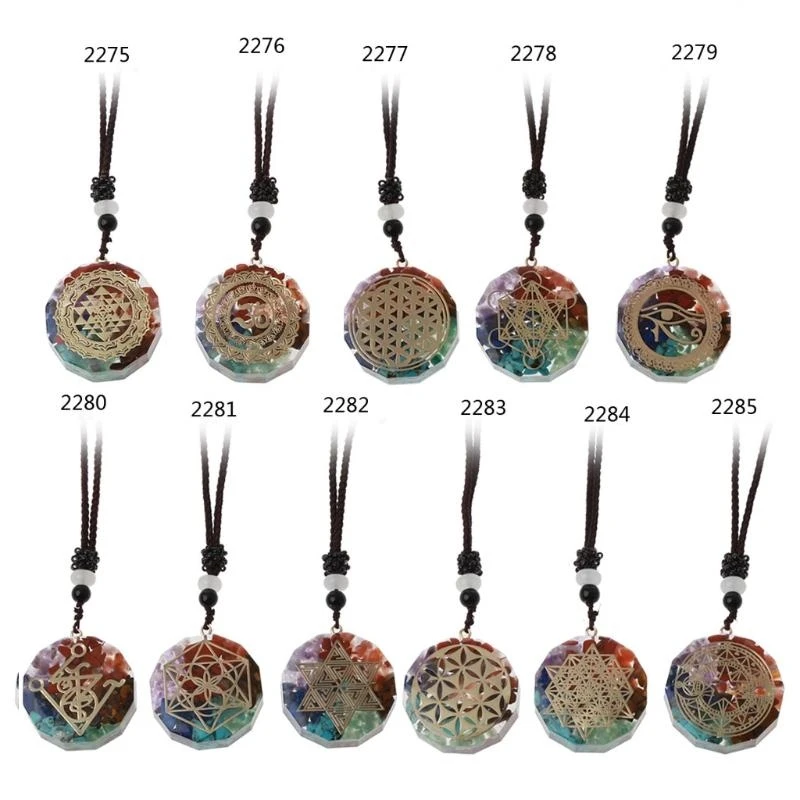 573B 7 Chakras Reiki Healing EMF for Protection Crystal Necklace for Street
573B 7 Chakras Reiki Healing EMF for Protection Crystal Necklace for Street