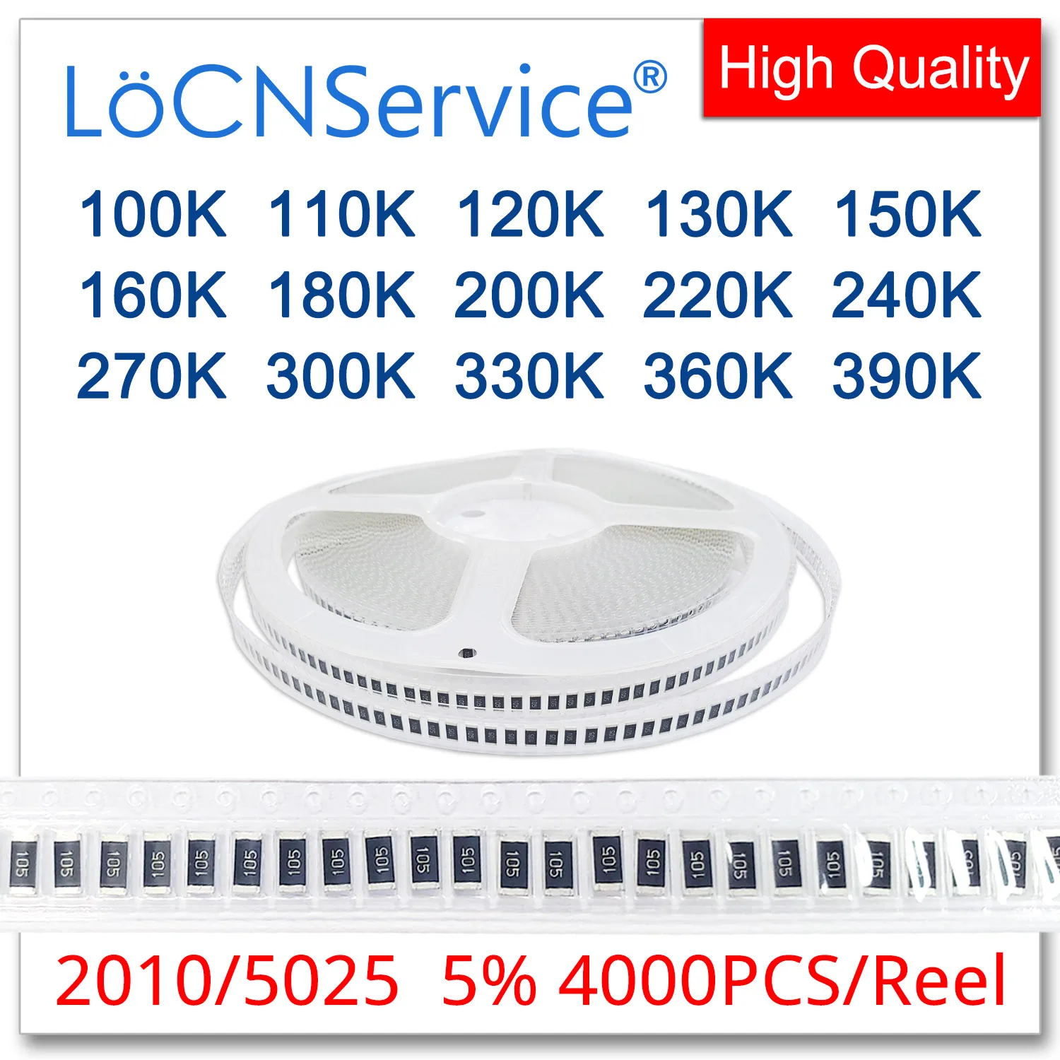 LoCNService 2010 J 5% 4000PCS 100K 110K 120K 130K 150K 160K 180K 200K 220K 240K 270K 300K 330K 360K 390K High quality smd 5025 r
LoCNService 2010 J 5% 4000PCS 100K 110K 120K 130K 150K 160K 180K 200K 220K 240K 270K 300K 330K 360K 390K High quality smd 5025 r