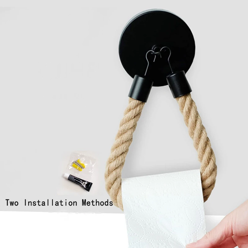 HeMu Toilet Tissue Roll Holder Creative Retro Paper Towel Ring for Household Storage Rack Self-Adhesive Wall Mounted HangingRope
HeMu Toilet Tissue Roll Holder Creative Retro Paper Towel Ring for Household Storage Rack Self-Adhesive Wall Mounted HangingRope