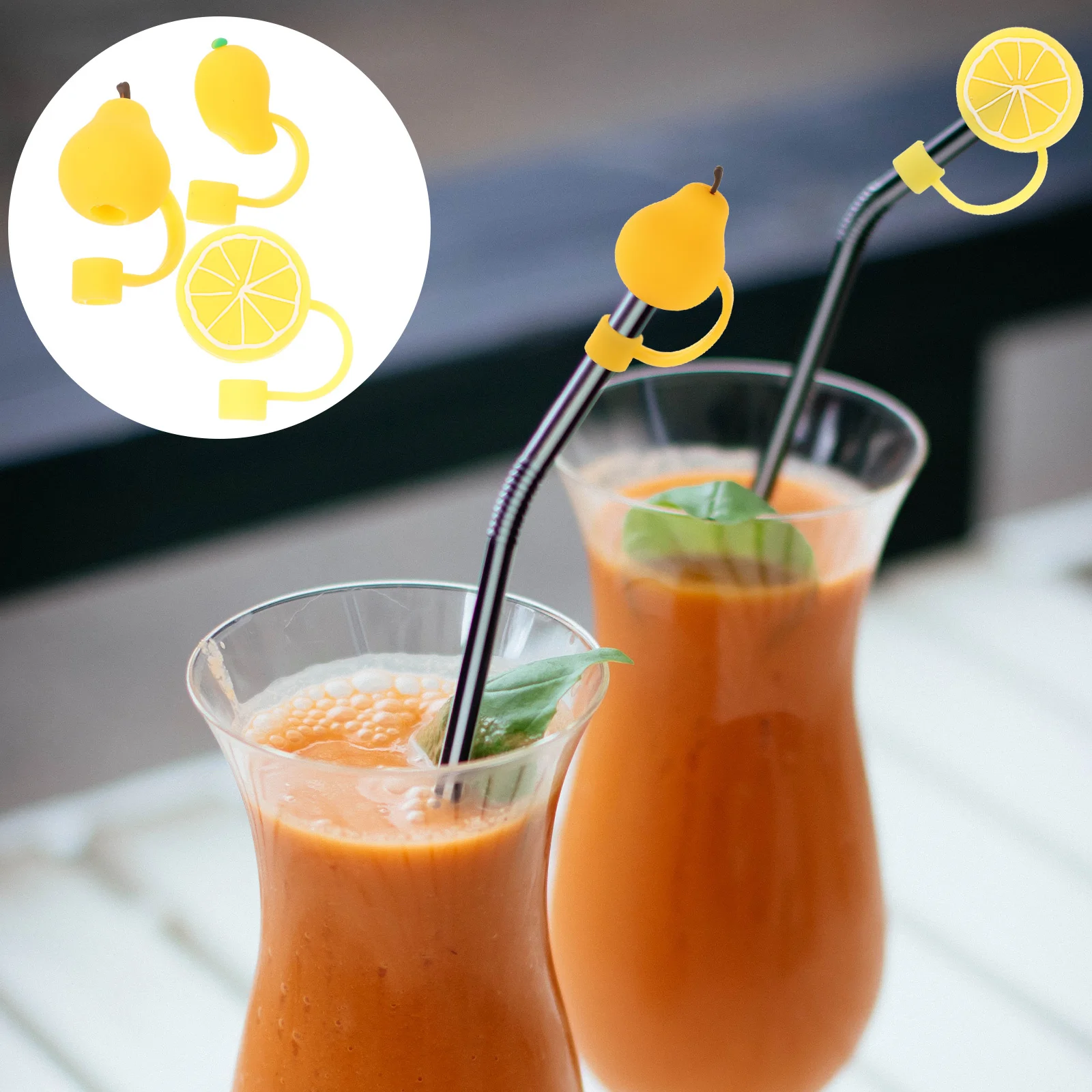 3Pcs Silicone Straw Covers Cute Fruit Shaped Drinking Straw Caps Tip Protectors Flexible Reusable Easy Install
3Pcs Silicone Straw Covers Cute Fruit Shaped Drinking Straw Caps Tip Protectors Flexible Reusable Easy Install