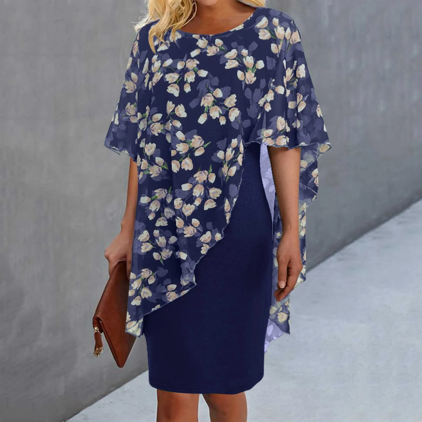 Women Fashion Flower Print Irregular Ladies Two Piece Skirt Round Neck Mid Sleeve Long Dress Holiday Sundress
Women Fashion Flower Print Irregular Ladies Two Piece Skirt Round Neck Mid Sleeve Long Dress Holiday Sundress