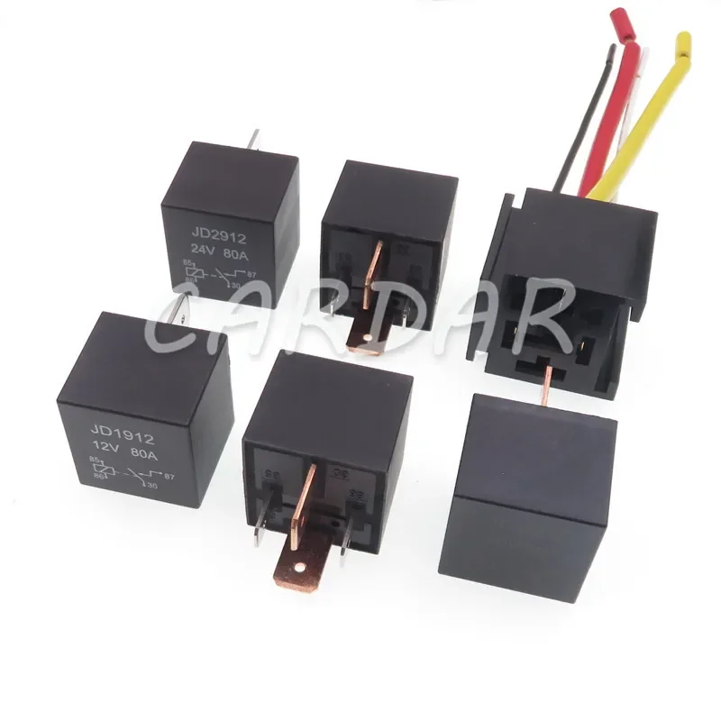 1 Set 80A 4Pin Normally Open Direct Current Automobile Relay Wide Foot High-power Auto Relay With Socket
1 Set 80A 4Pin Normally Open Direct Current Automobile Relay Wide Foot High-power Auto Relay With Socket