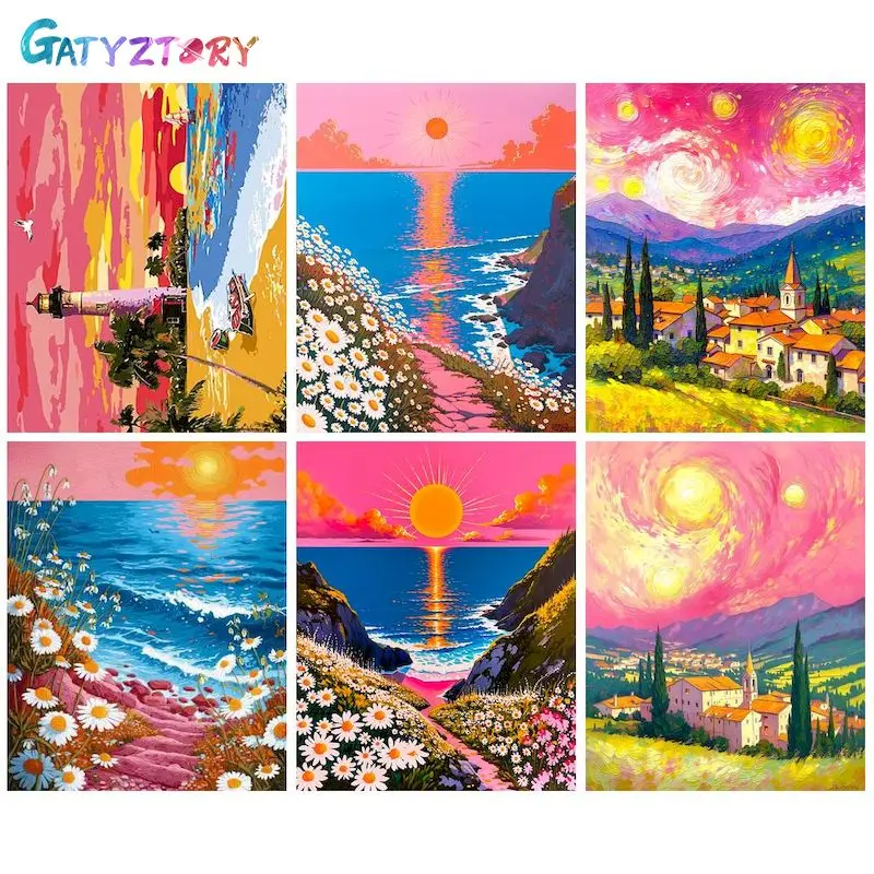 GATYZTORY Painting By Numbers Original gifts Diy Idea Pink Scenery for Adults Beginners Painting Decor Paintings On Number
GATYZTORY Painting By Numbers Original gifts Diy Idea Pink Scenery for Adults Beginners Painting Decor Paintings On Number