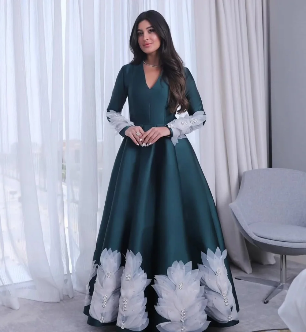Customized Charmeuse Applique Flower Beading A-line V-neck Long Dresses Bespoke Occasion Formal Evening Elegant Fashion
Customized Charmeuse Applique Flower Beading A-line V-neck Long Dresses Bespoke Occasion Formal Evening Elegant Fashion