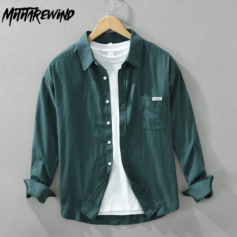 Japanese Mens Long Sleeve Striped Shirts Shirt Spring Summer Top Daily Casual Shirts Pure Cotton Button Up Shirt Simple Clothing
Japanese Mens Long Sleeve Striped Shirts Shirt Spring Summer Top Daily Casual Shirts Pure Cotton Button Up Shirt Simple Clothing