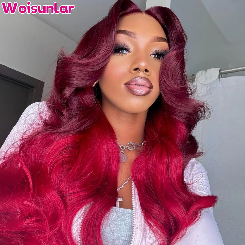 Ombre Burgundy and red Lace Front Human Hair Wigs Body Wave 180% For women 13x4 13x6 Transparent Lace Front Human hair wig 100%
Ombre Burgundy and red Lace Front Human Hair Wigs Body Wave 180% For women 13x4 13x6 Transparent Lace Front Human hair wig 100%