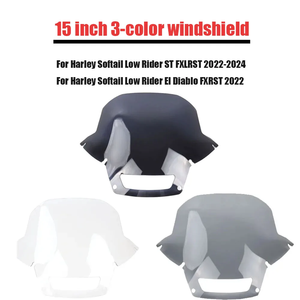 New For Harley Softail Low Rider El Diablo FXRS&ST FXLRST 2022-2024 New Motorcycle Accessories 15 Inch 3-Color Windshield
New For Harley Softail Low Rider El Diablo FXRS&ST FXLRST 2022-2024 New Motorcycle Accessories 15 Inch 3-Color Windshield