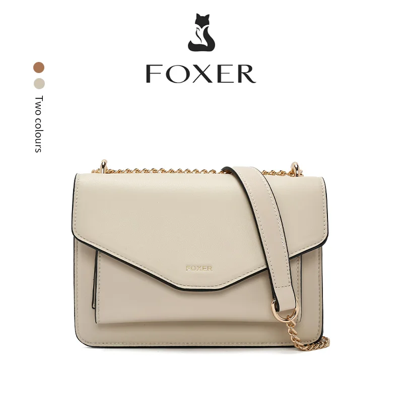 FOXER Women's PU Leather Shoulder Bag Small Square Bag Fashion Female Crossbody Flip Bag Elegant Lady Simple Chain Armpit Bag
FOXER Women's PU Leather Shoulder Bag Small Square Bag Fashion Female Crossbody Flip Bag Elegant Lady Simple Chain Armpit Bag