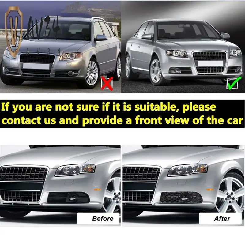 AV34-Front Bumper Honeycomb Mesh Fog Light Grille Cover For A4 B7 S4 B7 A4 S-Line 2005-2008 8E0807681F 8E0807682F
AV34-Front Bumper Honeycomb Mesh Fog Light Grille Cover For A4 B7 S4 B7 A4 S-Line 2005-2008 8E0807681F 8E0807682F