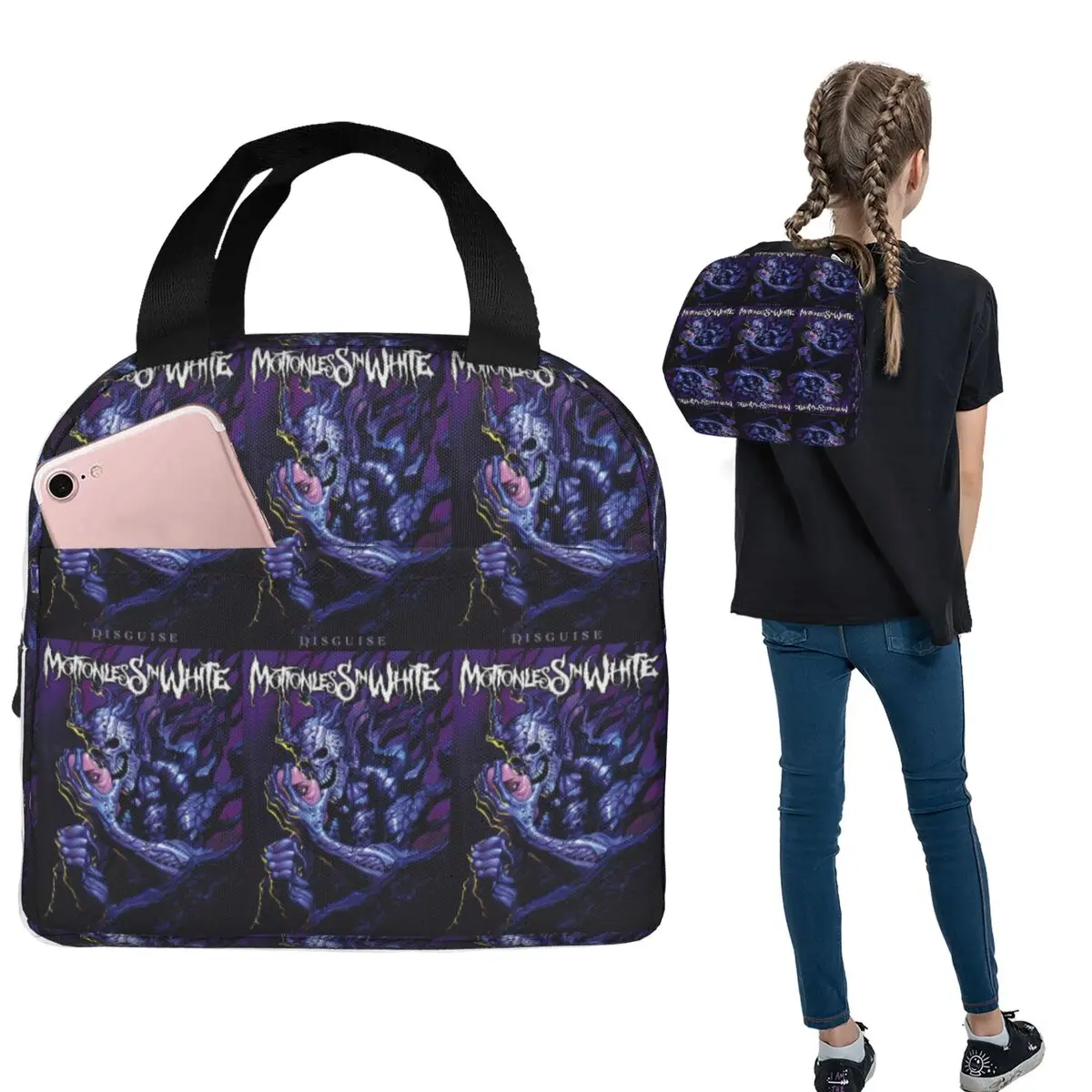 Motionless In White Insulated Lunch Bag for Women Kids Leakproof Food Boxes Thermal Lunch Box Tote
Motionless In White Insulated Lunch Bag for Women Kids Leakproof Food Boxes Thermal Lunch Box Tote