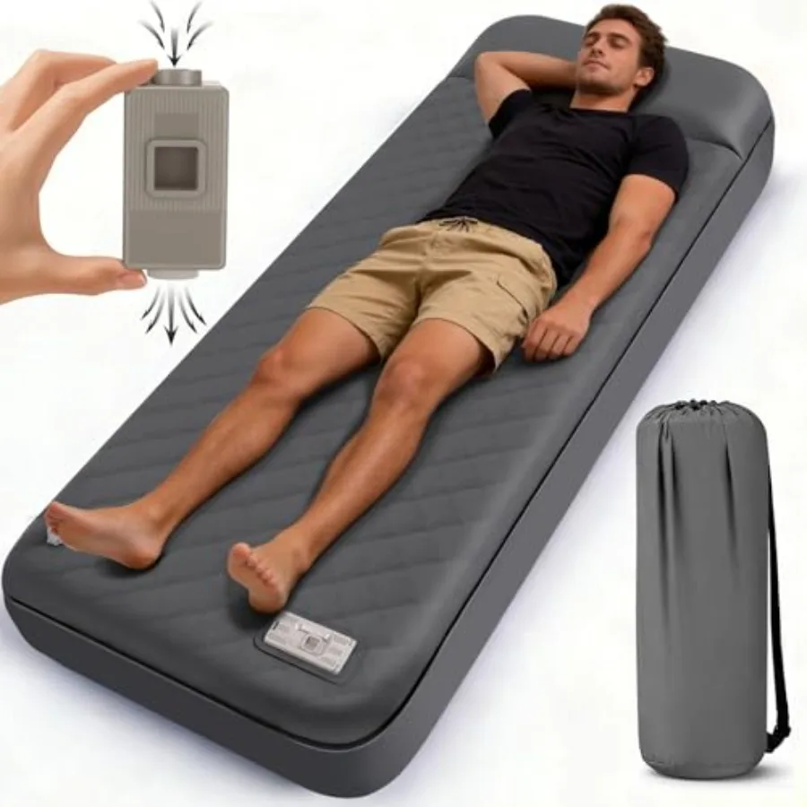 3.15 Ultra-Thick Memory Foam Self-Inflating Sleeping Pad with Electric Pump and Built-in Pillow for 4-Season Camping Lightweigh
3.15 Ultra-Thick Memory Foam Self-Inflating Sleeping Pad with Electric Pump and Built-in Pillow for 4-Season Camping Lightweigh