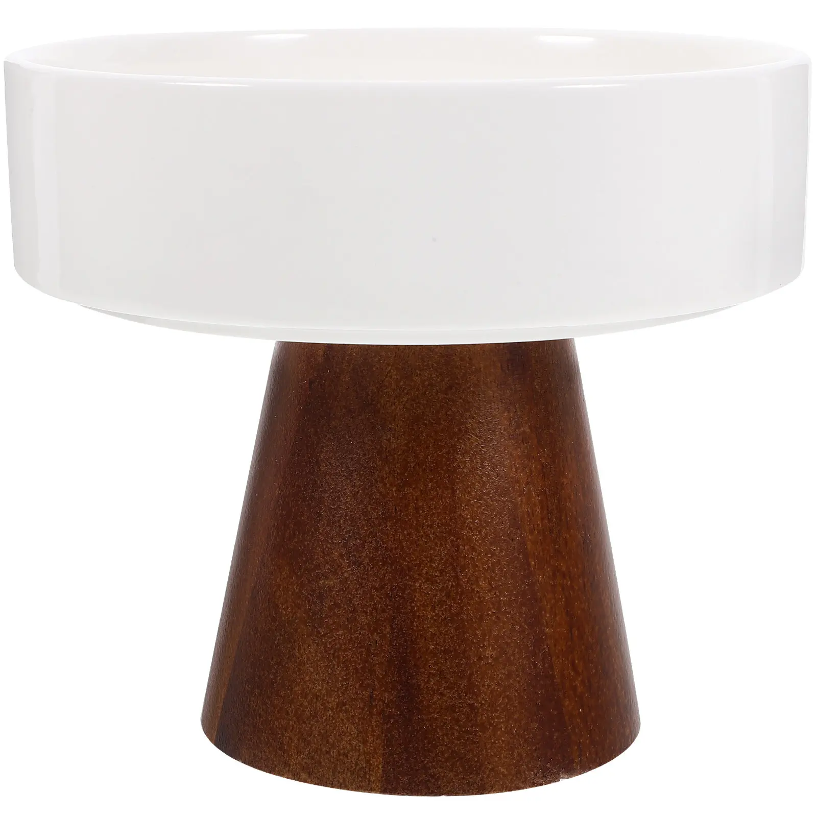 Ceramic Cake Stand Dessert Tray High-Footed Wooden Base Elegant Minimalist Design for Cakes Fruits Snacks Dessert Display
Ceramic Cake Stand Dessert Tray High-Footed Wooden Base Elegant Minimalist Design for Cakes Fruits Snacks Dessert Display