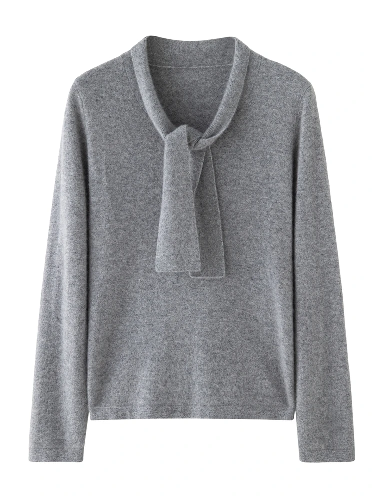 ADDONEE Women's Lace Up Collar Pullover 100% Cashmere Sweater Office Lady Long Sleeve Basic Cashmere Knitwear Autumn Winter
ADDONEE Women's Lace Up Collar Pullover 100% Cashmere Sweater Office Lady Long Sleeve Basic Cashmere Knitwear Autumn Winter