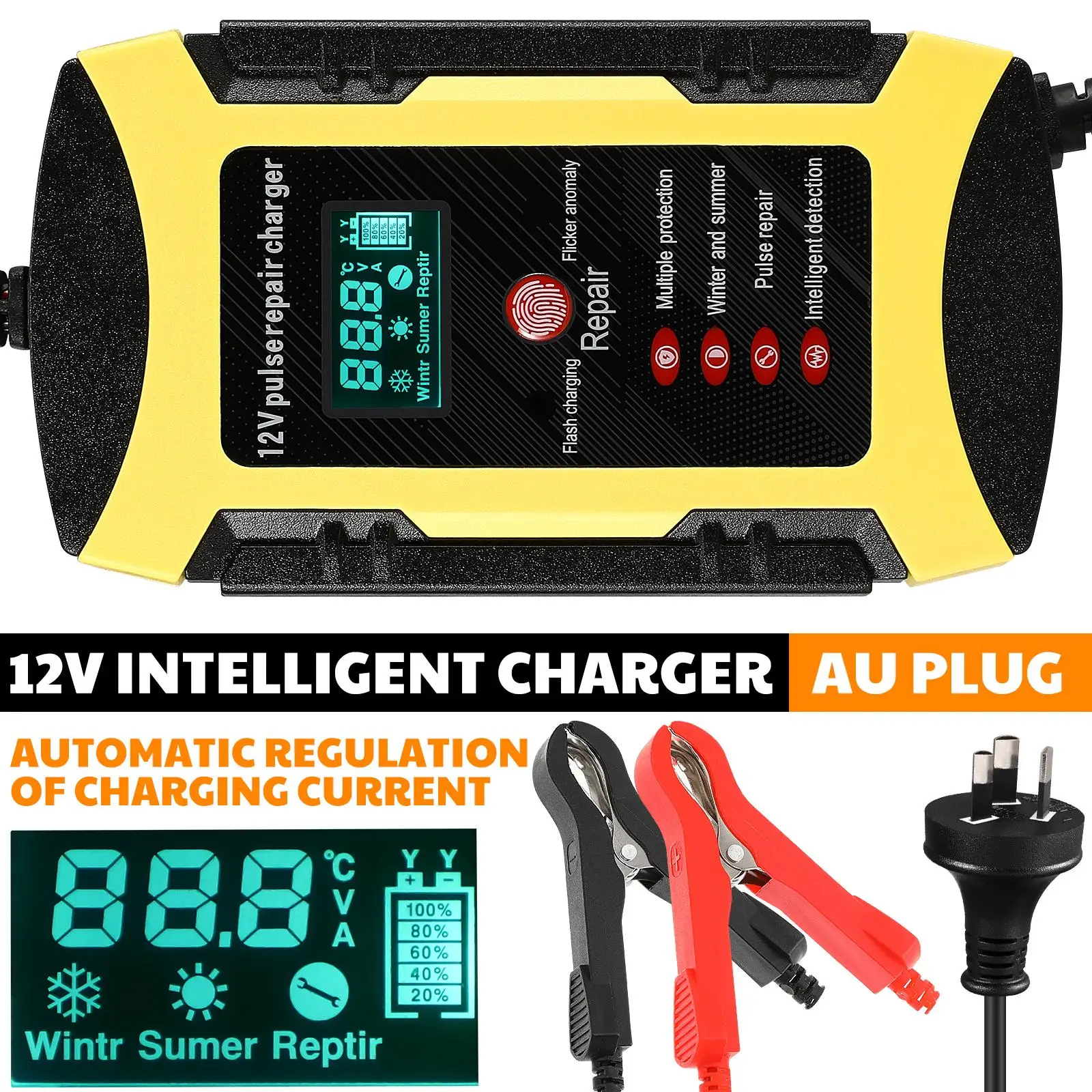12V6A Car Motorcycle Smart Digital Display Automatic Temperature Detection Overcurrent Protection Trickle
12V6A Car Motorcycle Smart Digital Display Automatic Temperature Detection Overcurrent Protection Trickle