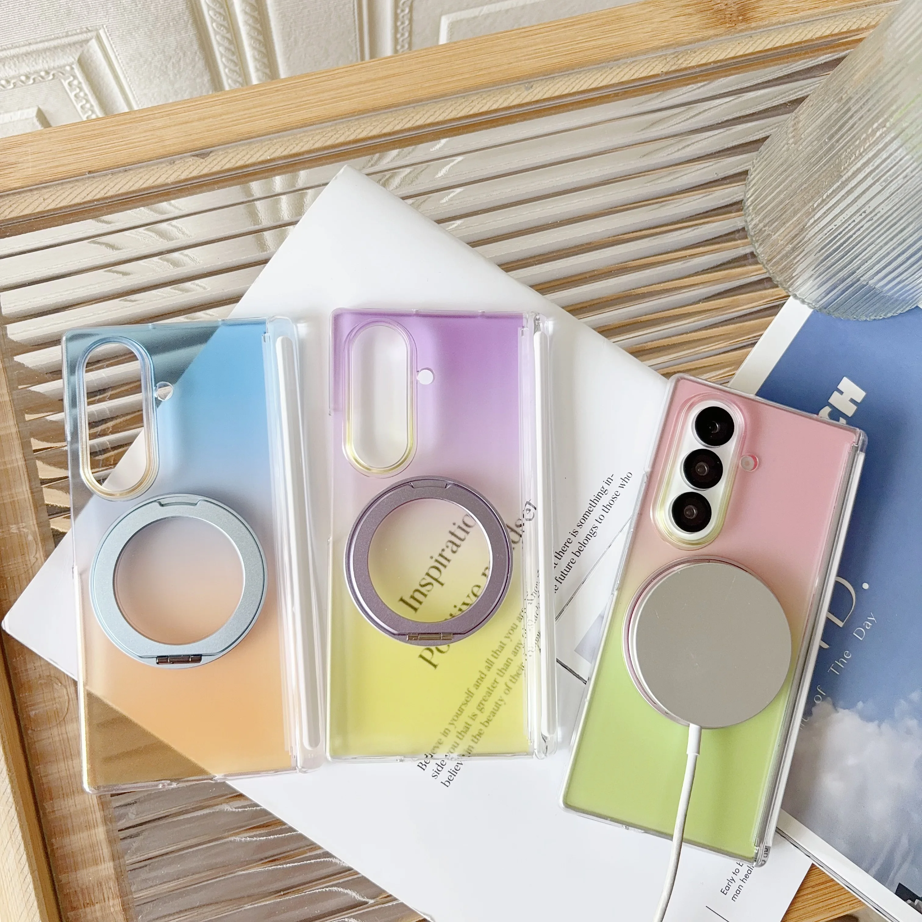 Back Cover For Samsung Galaxy Z Fold 5 6 7 Case Colorful Gradient 360 Degree Holder Magnetic Attraction Hard Acrylic Phone Case
Back Cover For Samsung Galaxy Z Fold 5 6 7 Case Colorful Gradient 360 Degree Holder Magnetic Attraction Hard Acrylic Phone Case