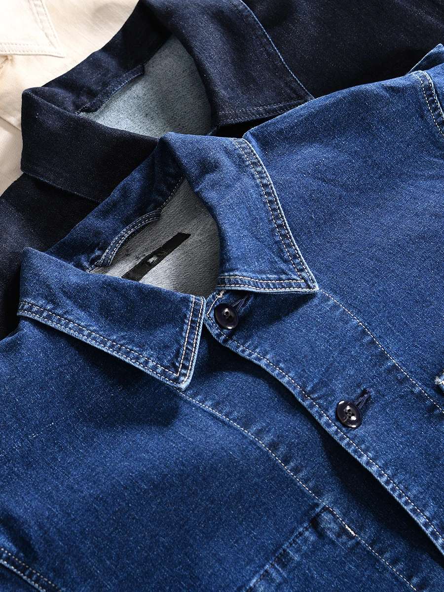 Loose Fit Casual Denim Jaet for Men Spring Season Turn-down Collar Outerwear Youth Trendy Long Sve Single Button Closure
Loose Fit Casual Denim Jaet for Men Spring Season Turn-down Collar Outerwear Youth Trendy Long Sve Single Button Closure
