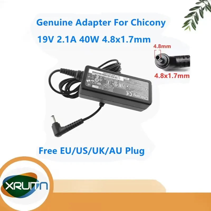 Genuine Chicony A13-040N3A 19V 2.1A 40W 4.8x1.7mm A040R079L A040R066L AC Adapter For Laptop Power Supply Charger
Genuine Chicony A13-040N3A 19V 2.1A 40W 4.8x1.7mm A040R079L A040R066L AC Adapter For Laptop Power Supply Charger