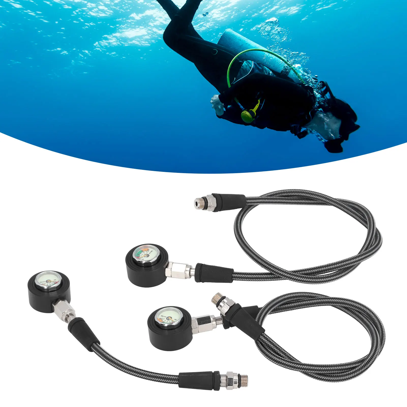 Pressure Gauge High Pressure Resistance 360 Degree Rotatable Aluminum Alloy Diving Pressure Gauge for Underwater
Pressure Gauge High Pressure Resistance 360 Degree Rotatable Aluminum Alloy Diving Pressure Gauge for Underwater