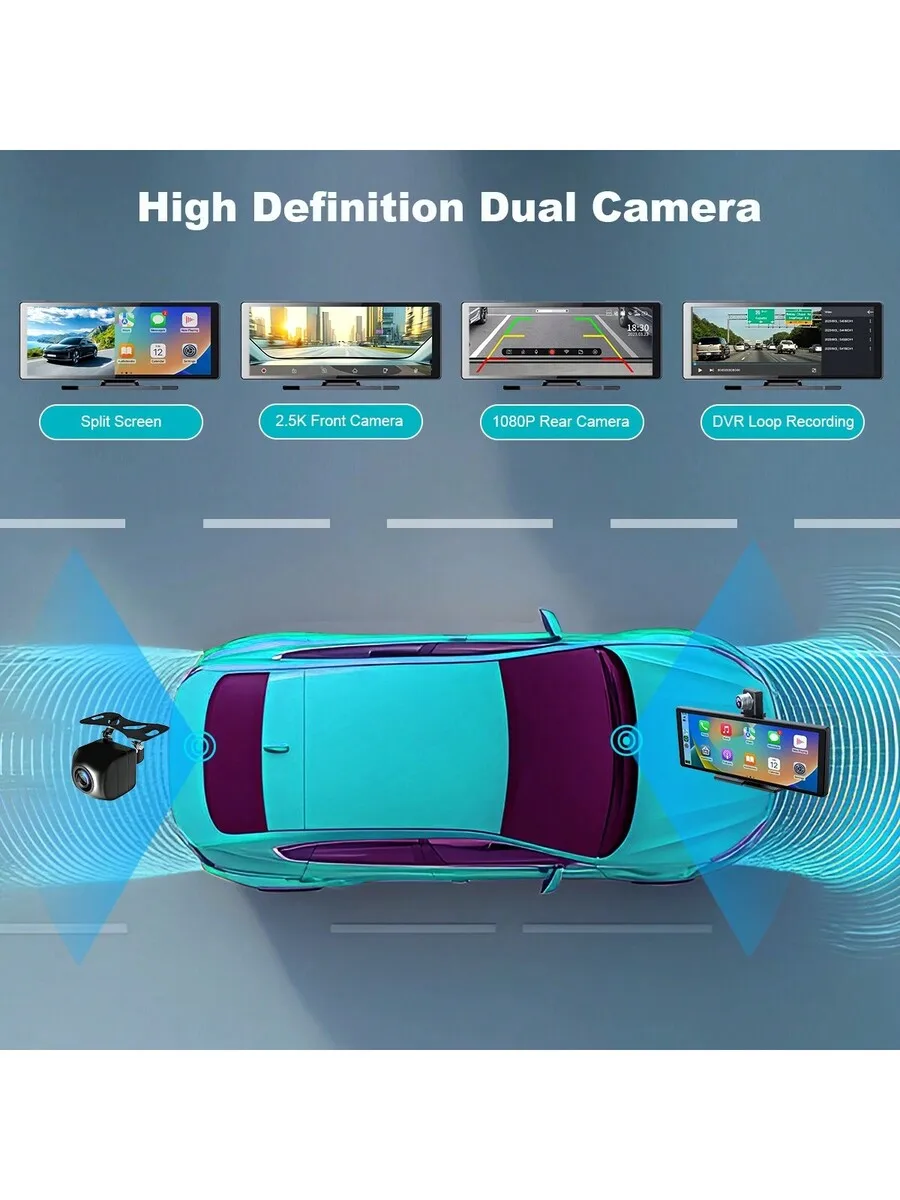 9.26″ Wireless Car Infotainment System: 2.5K Front + 1080P Rear Cameras, CarPlay, Android Auto, GPS, Bluetooth, Touchscreen, FM
9.26″ Wireless Car Infotainment System: 2.5K Front + 1080P Rear Cameras, CarPlay, Android Auto, GPS, Bluetooth, Touchscreen, FM