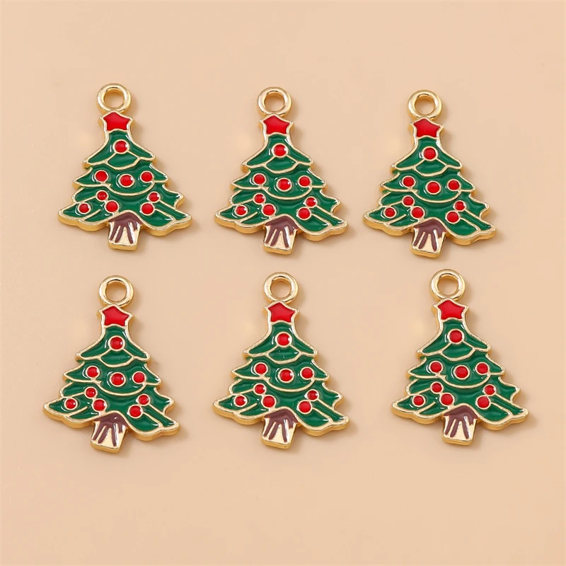 20pcs 16x21mm Cute Enamel Christmas Tree Charms Pendants for Making New Year Earrings Necklaces Accessories DIY Jewelry Findings
20pcs 16x21mm Cute Enamel Christmas Tree Charms Pendants for Making New Year Earrings Necklaces Accessories DIY Jewelry Findings