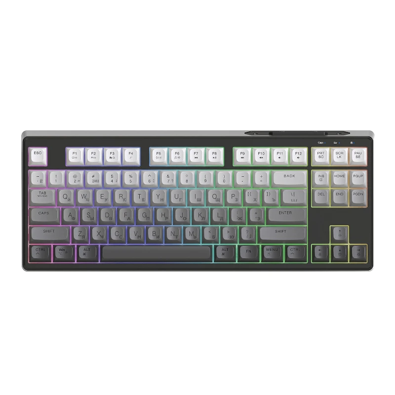 M87 Russian Wireless Bluetooth Dual Mode Russian Keyboard PBT Ball Cap Display Russian Gaming Keyboard
M87 Russian Wireless Bluetooth Dual Mode Russian Keyboard PBT Ball Cap Display Russian Gaming Keyboard